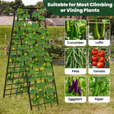 A-Frame Cucumber Trellis for Raised Bed, 50"x 16" Adjustable Heavy Duty Metal Garden Trellis for Climbing Plants Outdoor, Plant Support for Tomatoes Pea Bean Grape Vining Vegetables (2 Pack)