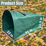 72 Gallon Reusable Yard Waste Bags 2 Pack Leaf Bag Holder, Dustpan-Type Leaf Lawn Bag, Leaf Bag with Gardening Gloves, Clollapsible Leaves Collector Garden Bag for Debris, Grass, Branches, Trash
