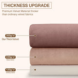 StangH Theater Red Velvet Curtains Christmas Curtains Super Soft Thermal Insulated Window Drapes 84 inches for Living Room Holiday Decorative for Master Bedroom, W52 x L84, 2 Panels