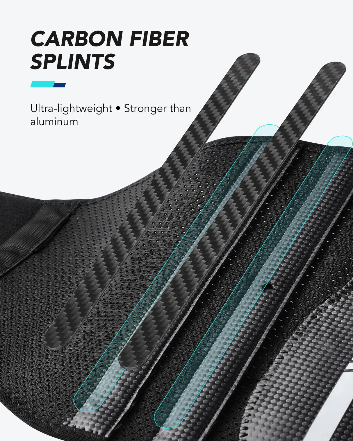 Back Brace with Lightweight Carbon Fiber Splints, Breathable Air Mesh, Ergonomic Curved Spine Support, Back Brace for Men Lower Back Pain Relief, Posture, Heavy Lifting, Sciatica, Back Support Brace