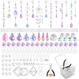 Suncatcher Kit for Adults, DIY Crystal Suncatcher Making Kit with Prism Beads, Includes 15 Strong Adhesive Hooks for Easy Hanging, 380PCS to Make 15 Suncatchers, Home Decor Gift
