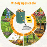 Rake for Leaves - 25 Tines Heavy Duty Metal Rake Set with Leaf Scoops & Collector Bag, Adjustable Rakes for Lawns, 3-in-1 Leaf Collection Tool for Efficient Yard Pine Needle Grass Cleanup 5FT