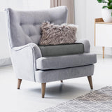 Kolbs Extra Large Recliner Cushion | Chic 2 Tone Velvet Cover | Memory Foam Seat Pillow 5 inch Thick 20 x 20 | Recline Chair Cushions for Elderly - Extra Large Chair Pad