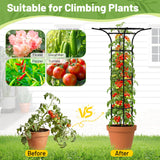 2pcs Garden Trellis for Climbing Plants Outdoor, 65 Inch Mushroom Top Trellis for Climbing Plants, Plant Trellis Support for Potted Plants Climbing Vine Rose Clematis Vegetable Trellis