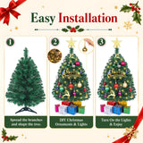 Small Mini Christmas Tree with Lights, 2 Ft Little Table Top Christmas Tree
