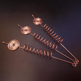Premium Electroculture Copper Gardening Antenna Kit (3-Pack) – Tesla Coil Stakes for Vegetable Gardens, Houseplants & Indoor Flowers. Thick, 10-Gauge 99% Copper Wire, Eco-Friendly Growth Boosters