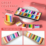 WUO Professional Face Painting Kit for Kids, 12x10g Split Cake Palette