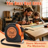 Dad Gifts from Daughter Son Wife, Best Dad Ever Gift Birthday Gift for Dad Christmas Stocking Stuffer Useful Gifts for New Dads Daddy Father in Law Genuine Leather Engraved 25 FT Tape Measure Tool