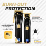 Fagaci Professional Hair Clippers for Men Set Turbo Power with Precise Cutting, Barber Clippers for Hair Cutting, Cordless Hair Clippers and Trimmers Set, Maquina de Cortar Cabello, Haircut Barber Kit