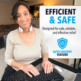 FORTHiQ Neck TENS Machine with Heat, Electric Neck Massager for Pain Relief, 15 Levels Deep Tissue Massage, Portable and Soothing, FSA or HSA Eligible