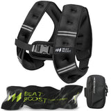 Weighted Vest for Women Men BeatBoost 10 lb Weight Vest with Ironsand for Walking Strength Training Running Workout Black
