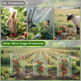 10 Set Plant Protectors from Animals, Galvanized Plant Cages for Outdoor