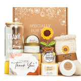 LUICONMO Thank You Gifts for Women, Appreciation Gifts for Coworkers Teacher with 16oz Thank You for Being Awesome Glass, Employee Appreciation Gift Box Thanksgiving Christmas Gift set