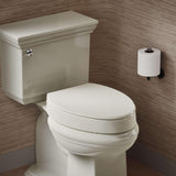 KOHLER 25875-0 Hyten 3" Height, Elevated Soft Close Elongated Toilet Seat, Contoured Seat with Grip-Tight Bumpers, Quick-Attach Hardware, No Slam Toilet Seat, White