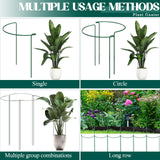 6-Pack 31.5” Plant Support Stakes, Steel Plant Cage & Peony Tomato Hydrangea Cage, Garden Stakes for Outdoor Plants, Heavy-Duty Plant Stakes, 16.7” Support + 14.8” Extension Tubes