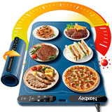 NAXBEY Warming Mat for Food, Food Warmers for Parties Buffet, Foldable Food Warming Mats for Countertops and Daily Use with Timer and 7 Temperature Levels, with one-touch heating button, 15"x23.6"