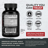 Wild Foods Men's Vitality Formula – Grass-Fed Bovine Supplement & Beef Liver Capsules with Testicle, Prostate, Whole Bone | Primal and Carnivore Diet Approved | 90 Organ Meat Capsules (30-Day Supply)