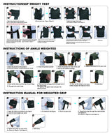 Adjustable Weighted Vest Set with Arm Weights and Leg Weights, Weight Training Workout Set, Weights Jacket & Wrist Weights & Ankle Weights (Including Weights: 50 Steel Plates)