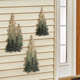 Limygus Wooden Christmas Tree Wall Decor Woodland Rustic Wooden Bushes Wall Art Hanging Decorations Set of 3