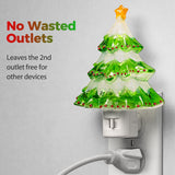 DORESshop Christmas Tree Night Light, 3000K Night Lights Plug into Wall, Cute & Funny Christmas Decor Night Light for Kids, Plug in Nightlight with 360° Rotatable, Holiday Party Decor, 2 Pack