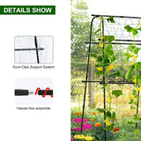 Yotoworth Cucumber Trellis for Raised Bed, 63" Hx63 L, Black