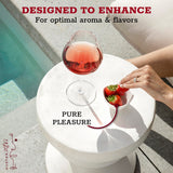 Gusto Nostro Crystal Wine Glasses Set of 4, 22 Oz Long Stem Modern Wine Glasses for White and Red Wine, Dishwasher Safe, Fancy, Elegant, Large and Tall Wine Glass for Wedding Christmas Anniversary