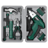 Hi-Spec 3.6V Cordless Electric Screwdriver Set with Interchangeable Bits, Green