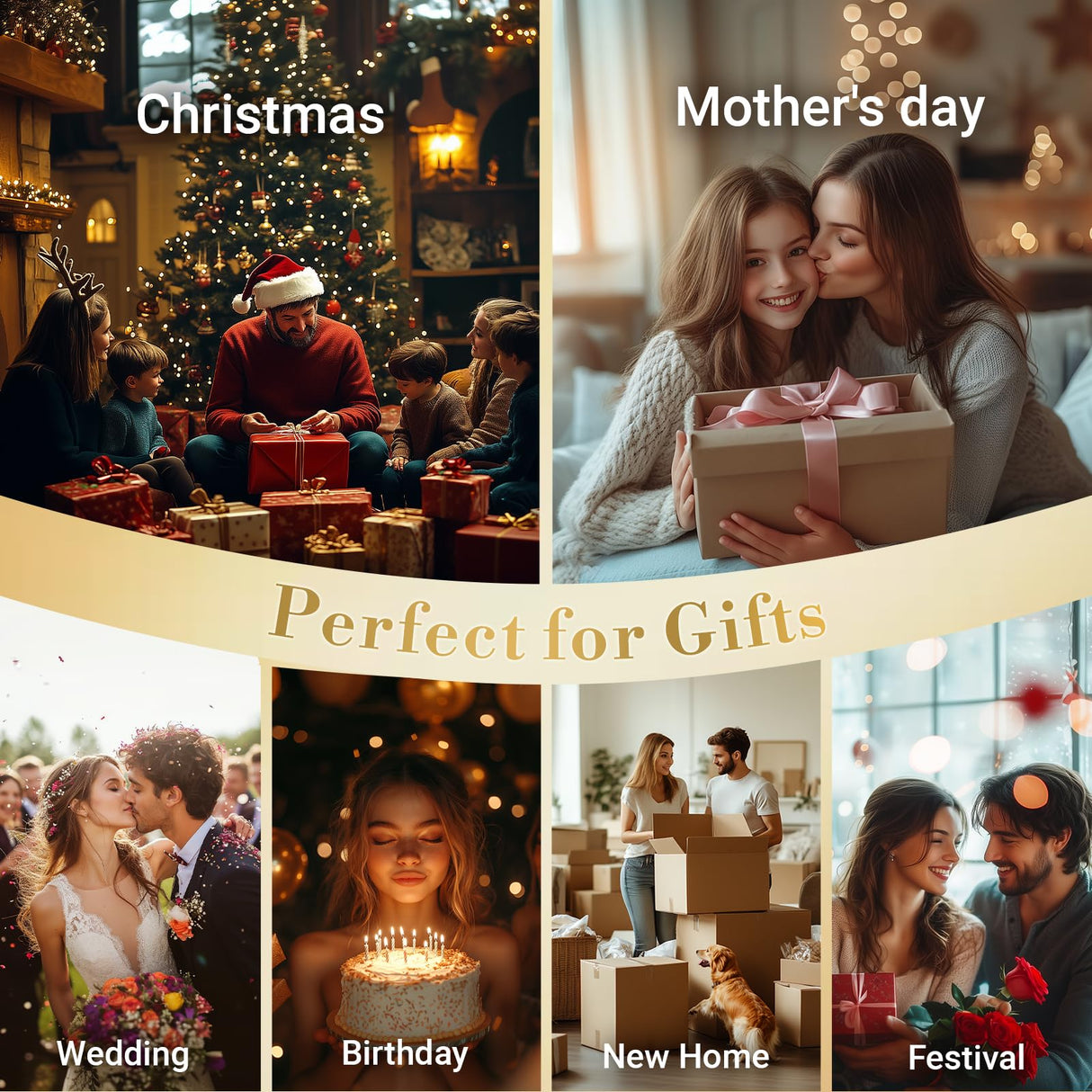 Marycele Candle Warmer Lamp with Timer Dimmer, Christmas Birthday Gifts for Mom Women Sister Her, House Warming Gifts, Thanksgiving Decorations for Office Room Home Decor, Clear Adjustable Wax Warmer