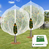 2 Pack Large Fruit Tree Netting, 8X8FT Garden Net, Zipper, Drawstring