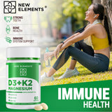 Vitamin D3 K2 10000iu with Magnesium Glycinate 500mg - Bone Health, Immune Support, Energy & Mood - Non-GMO, Gluten-Free, Sugar-Free Softgels for Women & Men