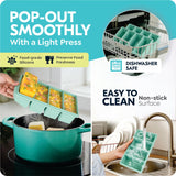 1 Cup Silicone Freezer Trays with Lids, 2 Pack Soup Molds for Meal Prep