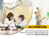 Utopia Drop Cloth for Painting (9x12 ft, 2 Pack) Washable and Reusable Drop Cloth for Painting, Furniture & Floor Protection Highly Absorbent Paint Cover - Thick Canvas Tarp for Outdoor and Indoor Use