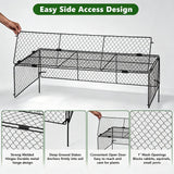 3 Pack Plant Protectors from Animals, Garden Cloches for Plants, Rustproof Chicken Wire Cloche Plant Cages to Keep Animals Out, Sturdy Metal Garden Cages for Outdoor Plants, 40" L × 20.5" W × 10" H