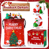 24 Pcs Christmas Rubber Ducks with a Bag, Christmas Stocking Stuffers for Kids, Santa Duckies for Xmas Party Favors Decorations, Ducks for Jeeps Classroom Gift Exchange, Baby Bath Toys