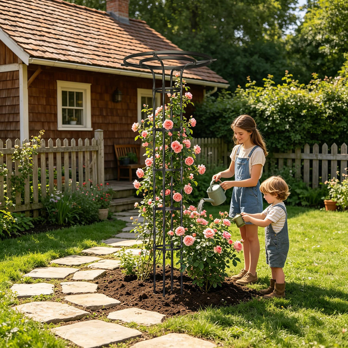 Garden Trellis for Climbing Plants Outdoor,84.6" Tall Umbrella Trellis