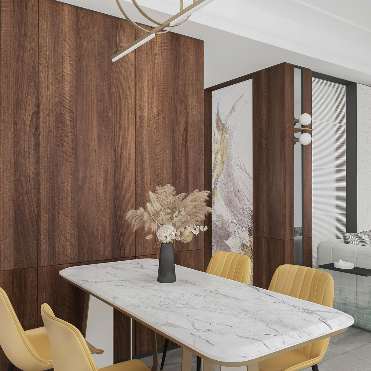 Holomey Walnut Wood Grain Contact Paper Peel and Stick Wood Wallpaper Removable Self-Adhesive Wooden Vinyl Wrap Waterproof Thicken No Bubbles Design for Kitchen Cabinet Countertop Covering 16x354 inch