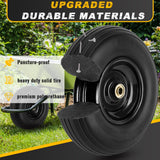4.00-6 Flat-free Tire and Wheel, 13" Wheelbarrow Wheels and Tires with 5/8" or 3/4" Bearings 4.00-6 Solid Tires Replacement for Wheelbarrow, Gorilla Cart, Hand Trucks, Garden Carts(2 PCS)