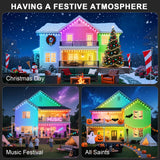 150FT Permanent Outdoor RGB Lights - Waterproof Smart LED Eaves Lights with App/Remote Control, Music Sync & DIY Scenes, Perfect for Christmas, Halloween, Parties & Daily Decor, Ideal for House Roof