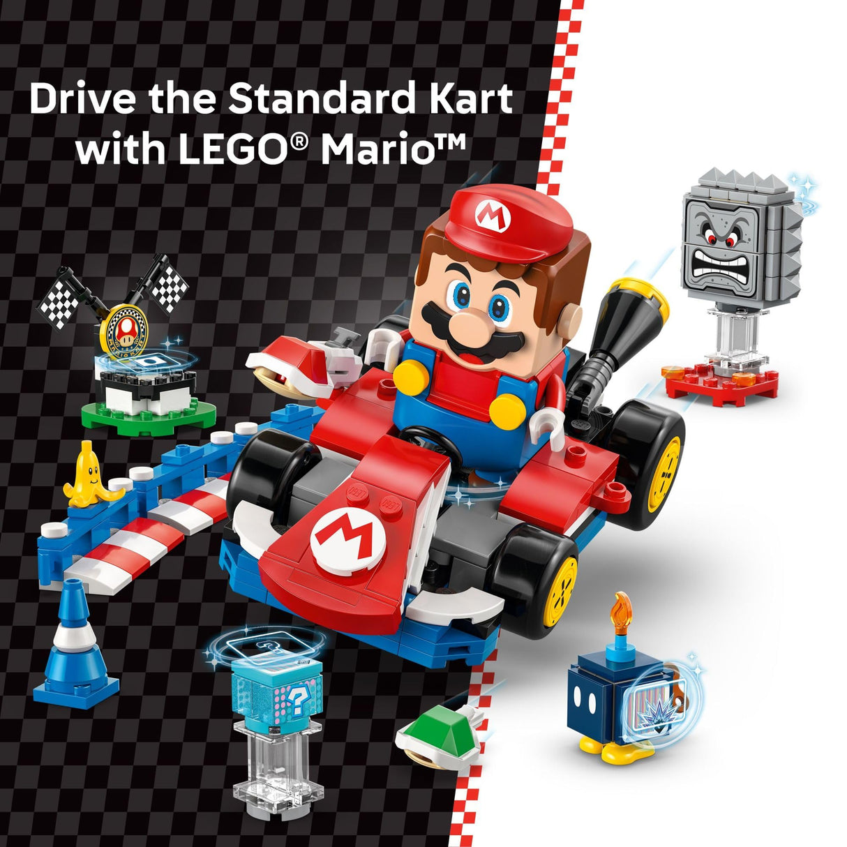 LEGO Super Mario: Mario Kart – Interactive Mario & Standard Kart Building Toy - Pretend Play Racing Playset for Boys & Girls, Ages 7+ - Gift for Christmas - 72043