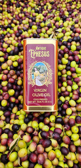 Cold Pressed Virgin Olive Oil 1 L - 33.81 Fluid Ounce, Antique Ephesus, Mediterranean Region of Ayvalik Turkey