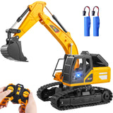 JOYIN Remote Control Excavator Toys for Boys, 2.4Ghz RC Play Excavator with Light, Construction Toys for Boys 3-5 4-7 8-12 Year Old Kids, Christmas Birthday Present