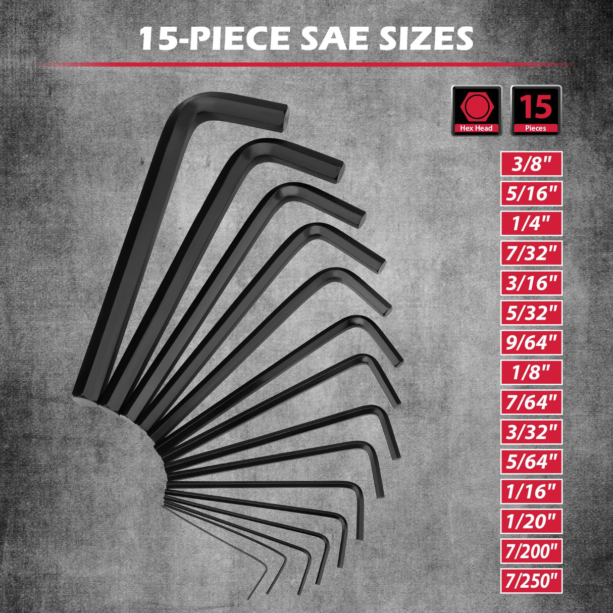 41-Piece Hex Key Allen Wrench Set, L Shape Hex and Torx Key Wrenches with Torque Handle | SAE(0.028"-3/8") | Metric(0.7mm-10mm) | Torx(T9-T50) in 3-Layer Storage Case, Heat Treated Cr-V Steel