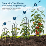 DEVISEFUN 6.6ft 100% Metal Obelisk Trellis for Climbing Plants Outdoor