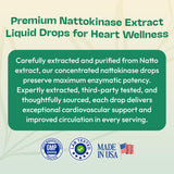 Nattokinase Supplement Liquid Drops – Made of Nattokinase 2000 FU Extract – Vegan, GMO-Free – Liquid Alternative to Natto Veggie Caps – Aids in Maintaining Heart Wellness (Strawberry Watermelon, 60mL)