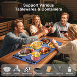 Electric Silicone Food Warmers for Parties Buffet XXL 40”X15” Extra Extra Large Food Warming Mat Keep Food Warm Last 18H Even Heating 104F to 248F with Child Lock Easy Clean