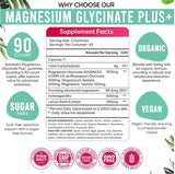 Adndale 90 CT Magnesium Glycinate 400 mg Gummies with Ashwagandha, Magnesium Malate & Taurate, Sugar Free Magnesium Gummies for Adults & Kids.