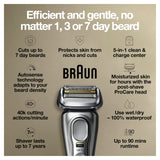 Braun Series 9 Pro 9487cc Electric Razor for Men, Wet & Dry, Electric Razor, Rechargeable, Electric Shaver with Clean & Charge Station and ProCare Attachment