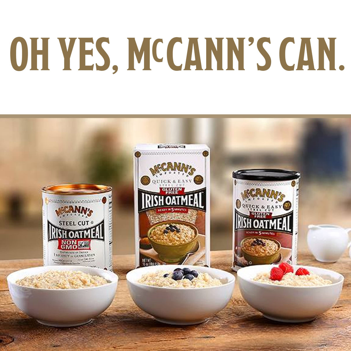McCann's Irish Oatmeal, Quick Cooking Rolled Oats, 16 Ounce