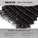 Human Hair Bundles 20 22 24 26 Inch Deep Wave Bundles Human Hair 12A 4 Bundles Human Hair 100% Unprocessed Virgin Deep Curly Human Hair Bundles Deals Real Human Hair Extensions Natural Black