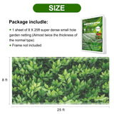 Garden Netting, Jevrench Durable Ultra Fine Garden Netting, Garden Plant Cover Row Cover Makes Plants, Vegetables, Fruits, and Flowers Grow Better (8ft x 25ft)